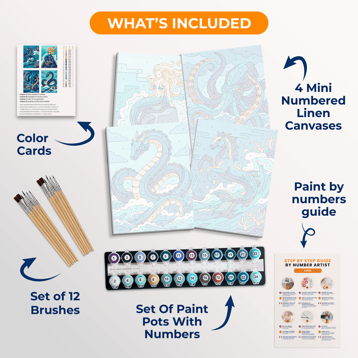 Horrific and Terrific Seas - Number Artist Paint by Numbers Kits
