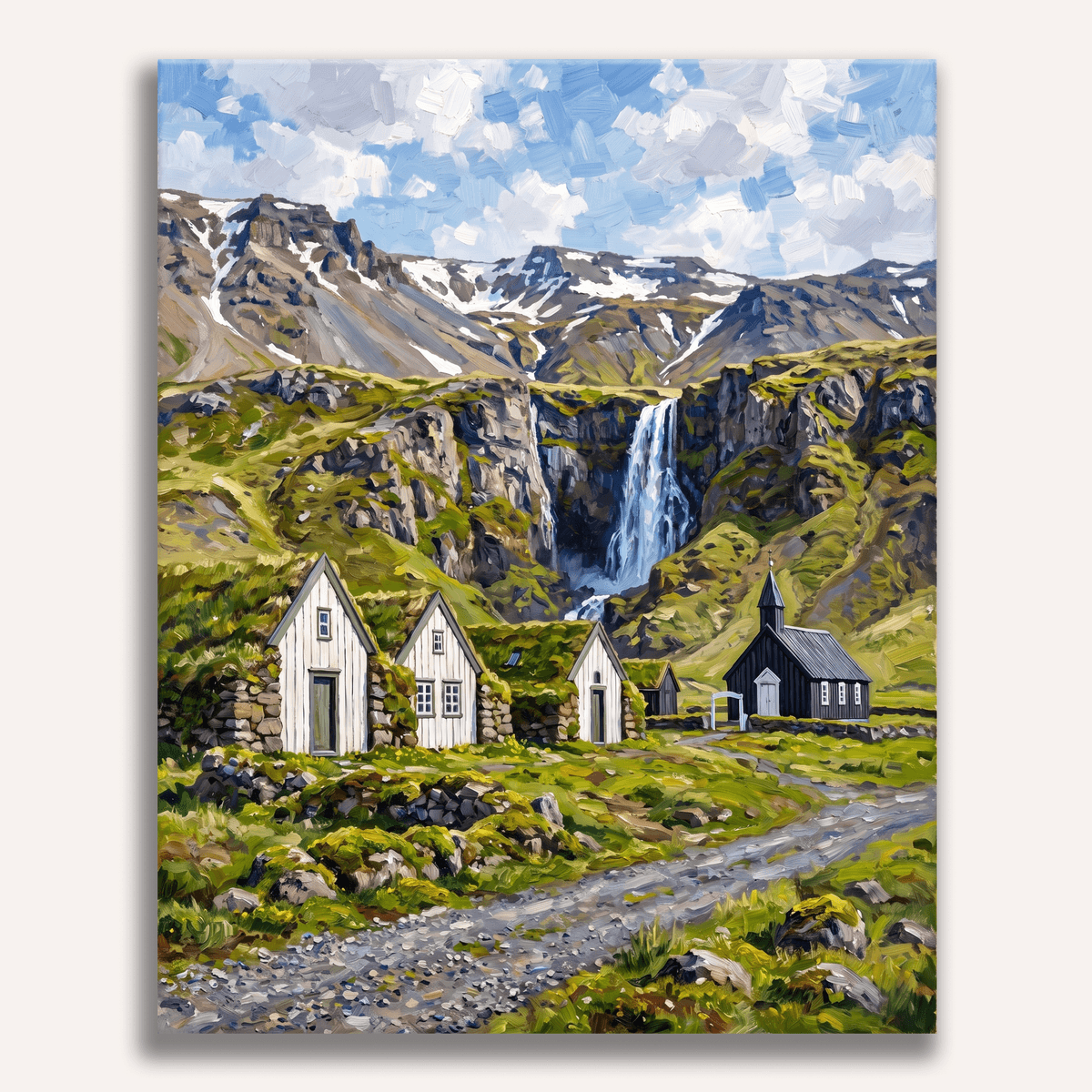 Iceland Turf Cottages - Number Artist Paint by Numbers Kits