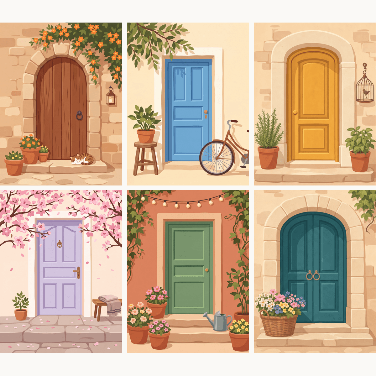 Doorstep Charm - Number Artist Paint by Numbers Kits