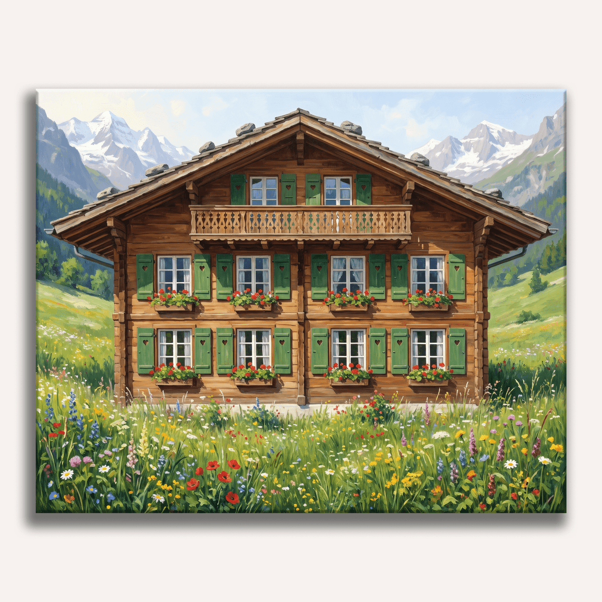 Alpine Chalet Glow - Number Artist Paint by Numbers Kits