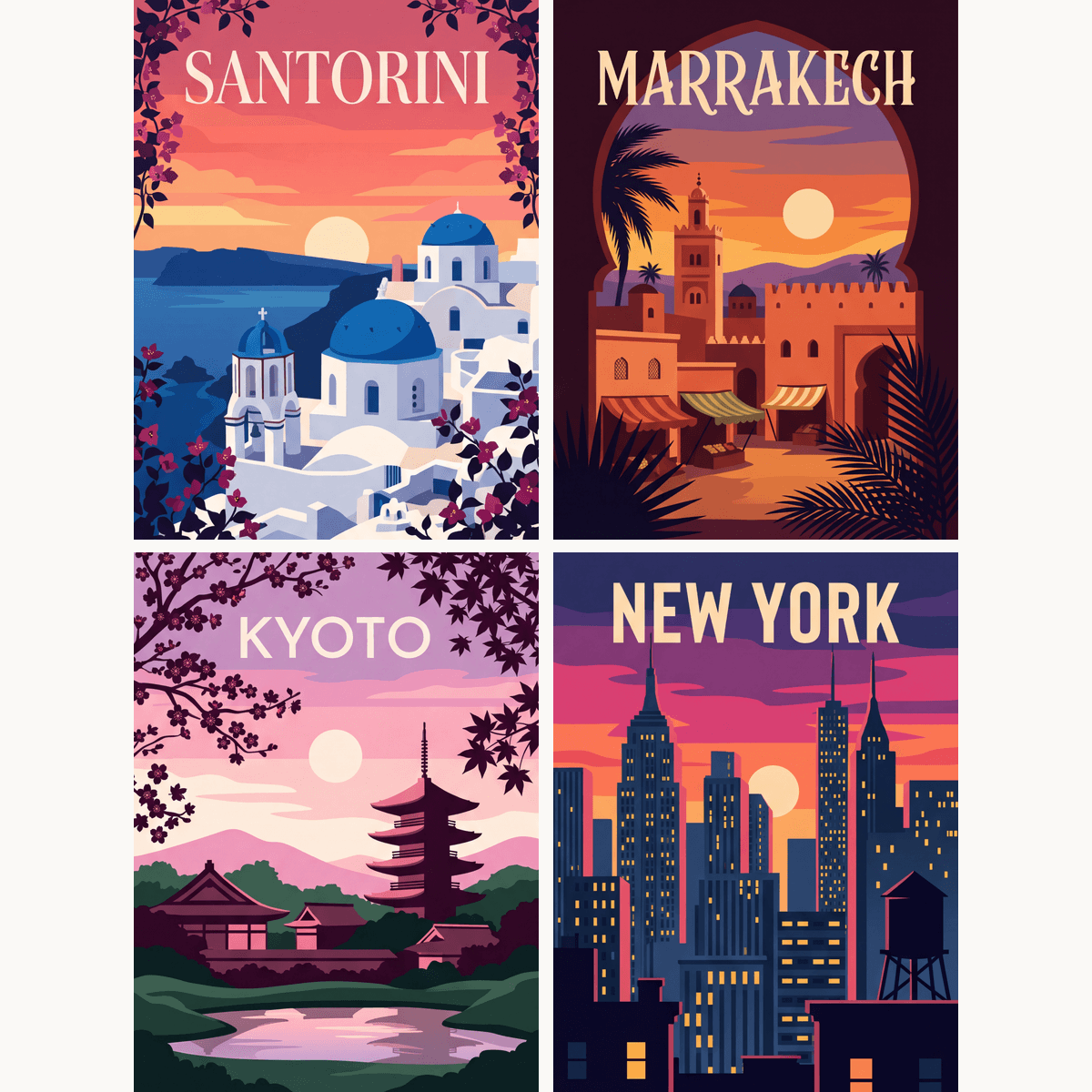 Passport Sunsets - Number Artist Paint by Numbers Kits