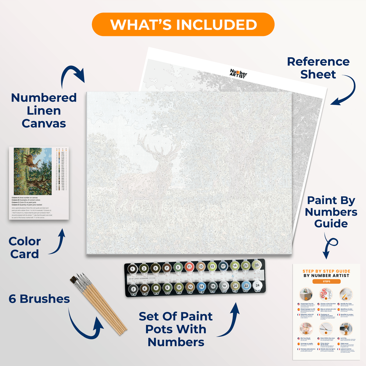 Meadow Stag - Number Artist Paint by Numbers Kits