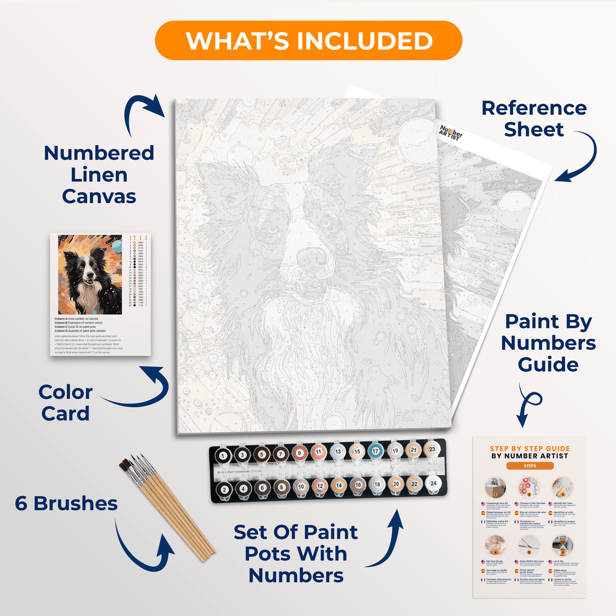 Space Collie - Number Artist Paint by Numbers Kits