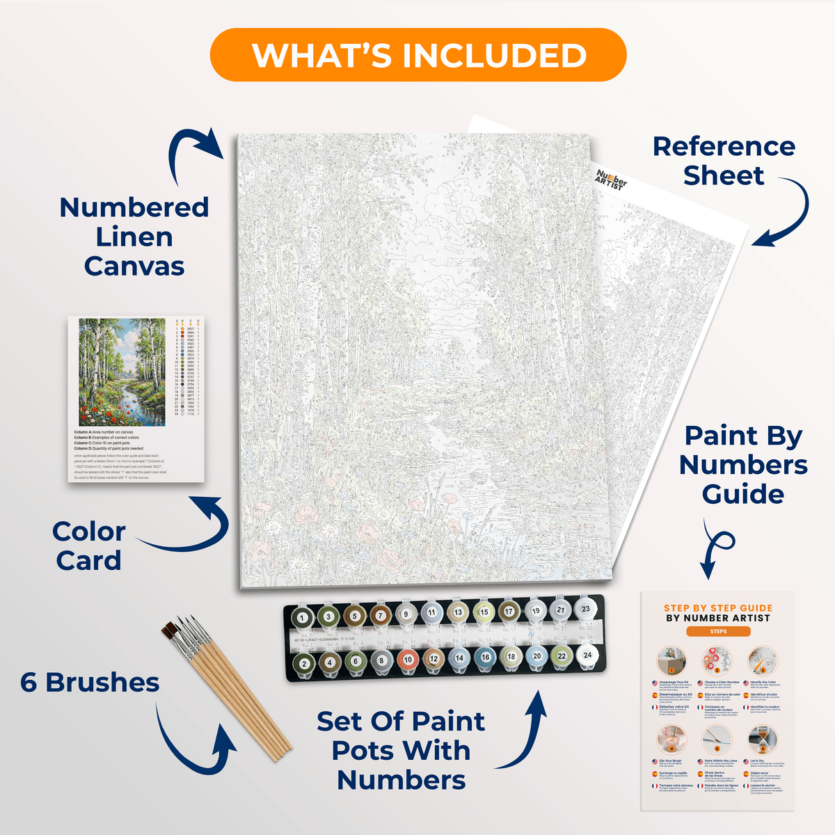 Birch Spring - Number Artist Paint by Numbers Kits