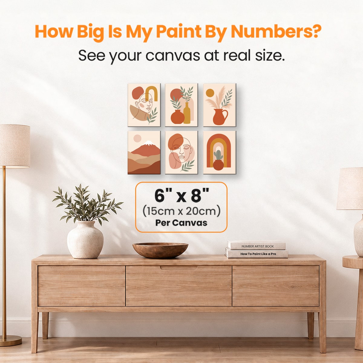 Boho Terracotta - Number Artist Paint by Numbers Kits