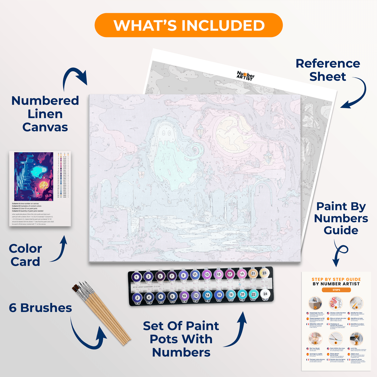 Neon Graveyard - Number Artist Paint by Numbers Kits