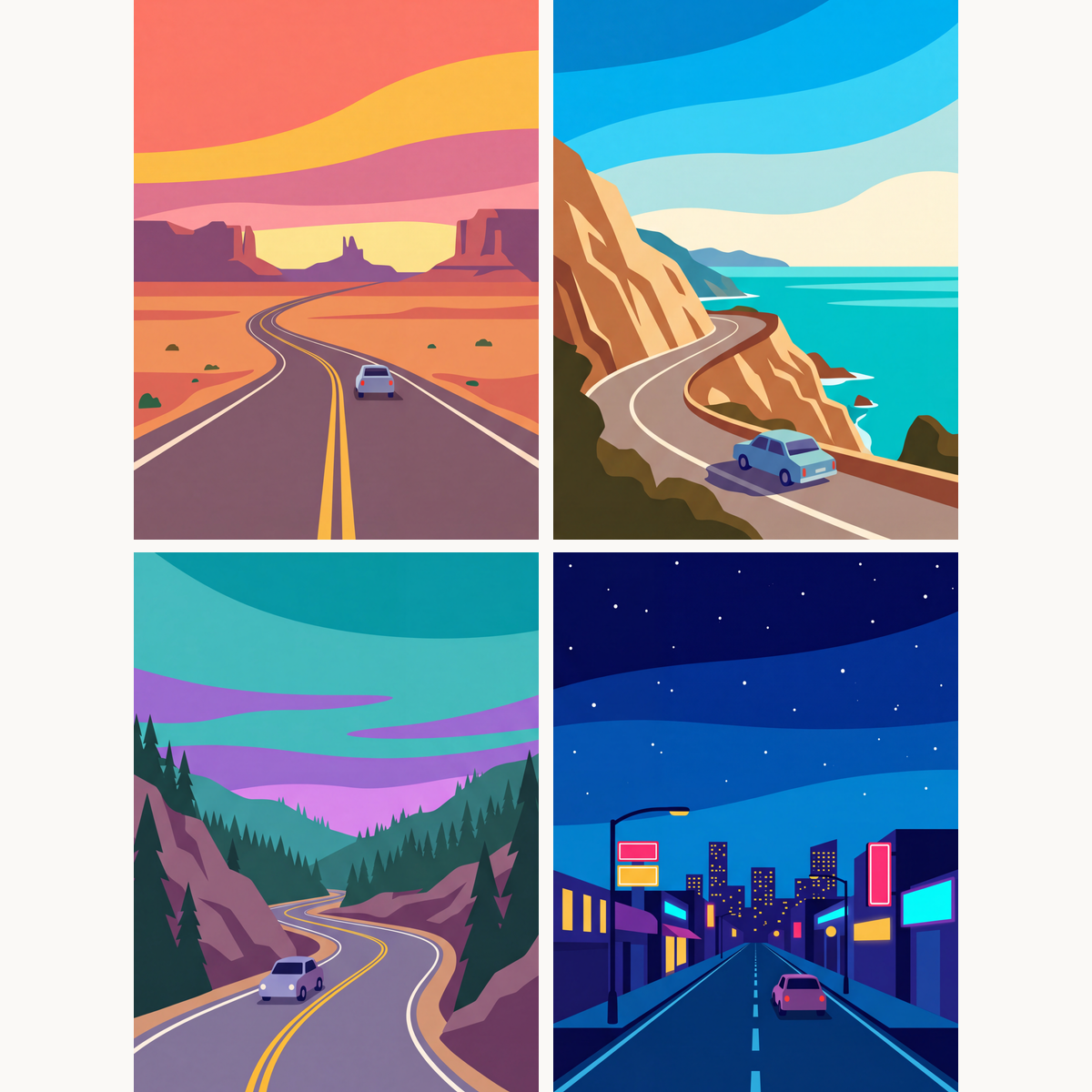 Open Road Journeys - Number Artist Paint by Numbers Kits