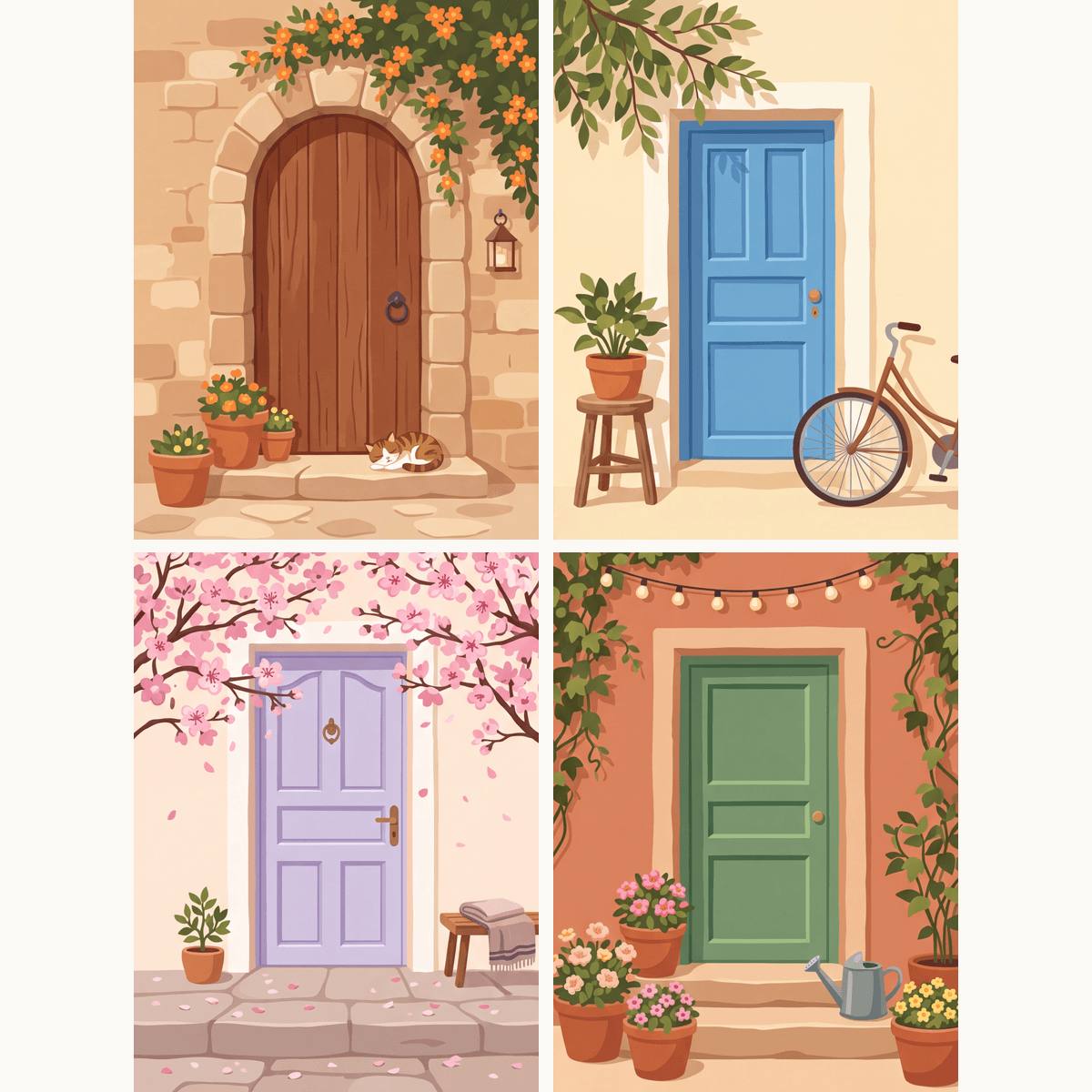 Doorstep Charm - Number Artist Paint by Numbers Kits