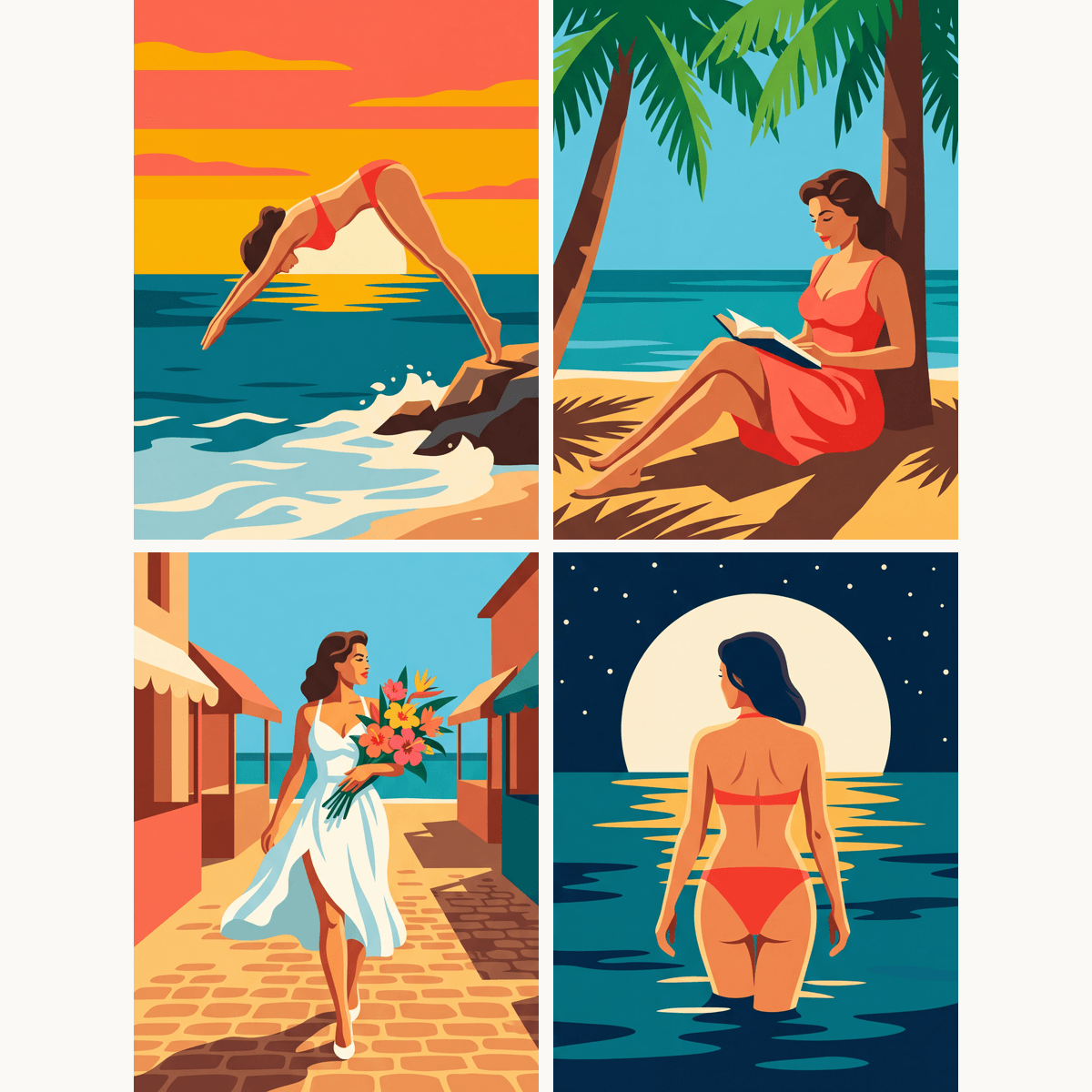 Coastal Romance - Number Artist Paint by Numbers Kits