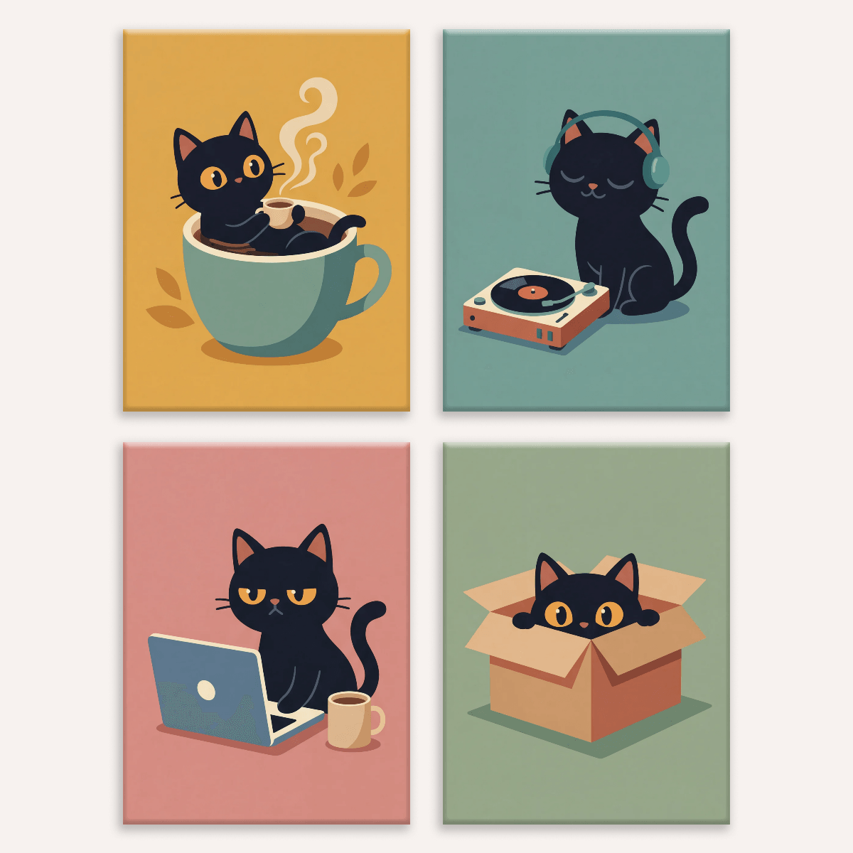 Black Cat Diaries - Number Artist Paint by Numbers Kits