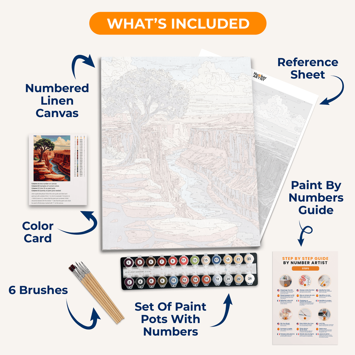 Canyon Charm - Number Artist Paint by Numbers Kits