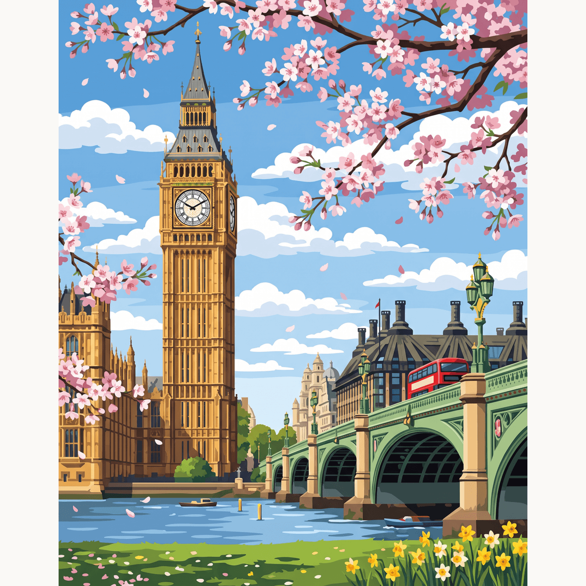 Big Ben Blossom - Number Artist Paint by Numbers Kits