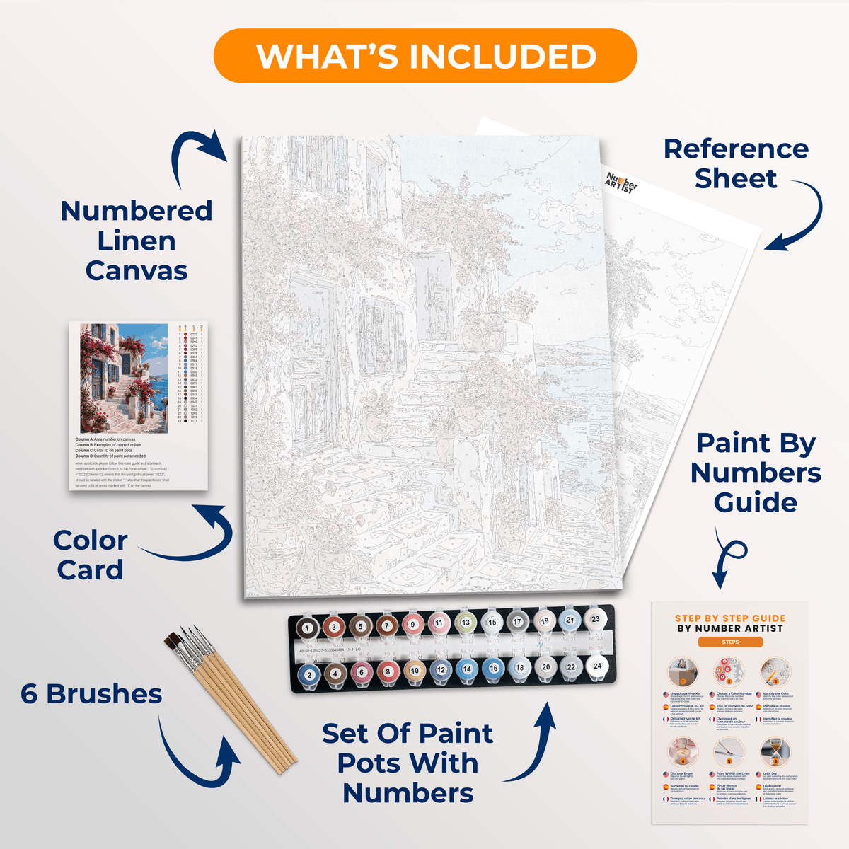 Island Whitewash - Number Artist Paint by Numbers Kits