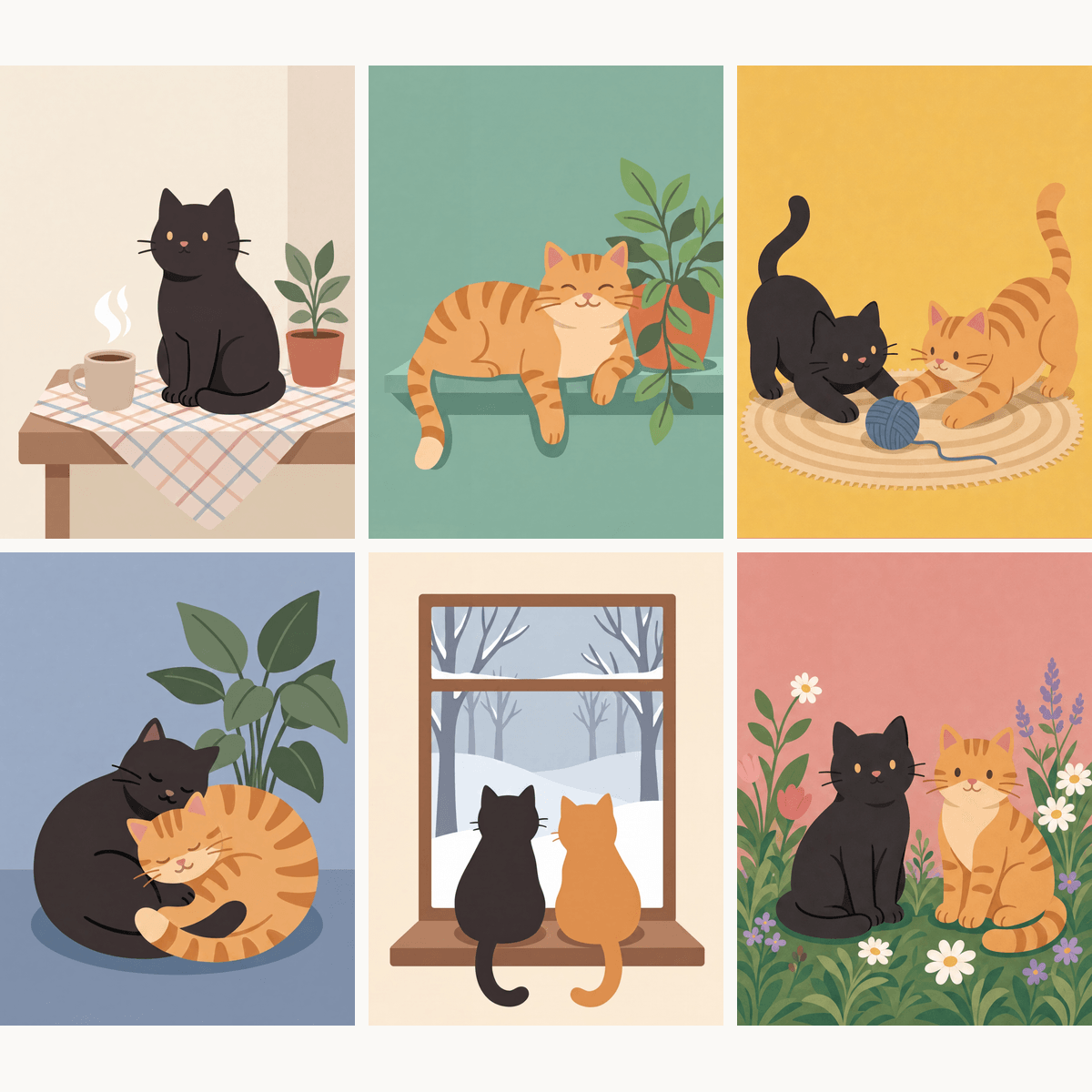 Cat Duo - Number Artist Paint by Numbers Kits