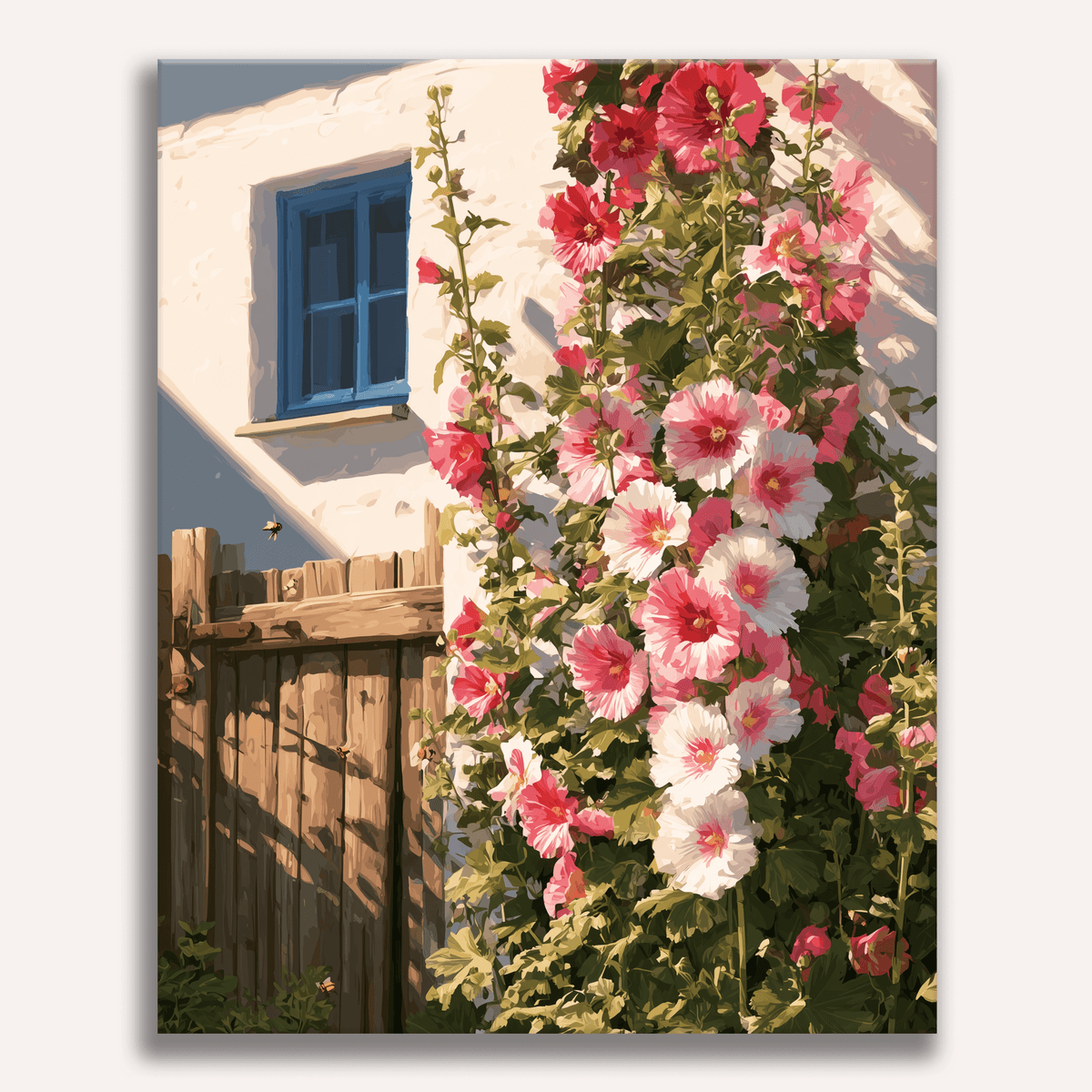 Fragrant Hollyhocks - Number Artist Paint by Numbers Kits