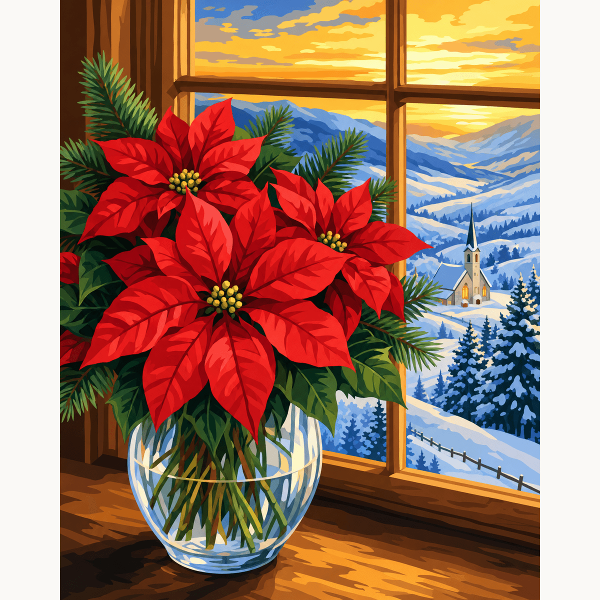 Holiday Bloom - Number Artist Paint by Numbers Kits