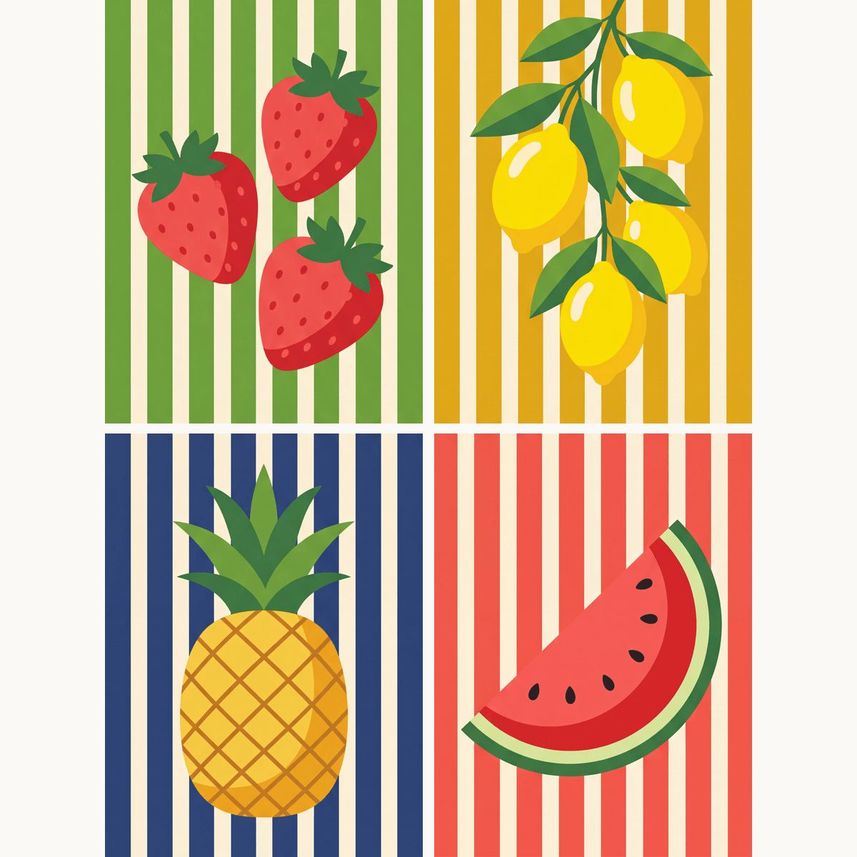 Summer Stripes - Number Artist Paint by Numbers Kits