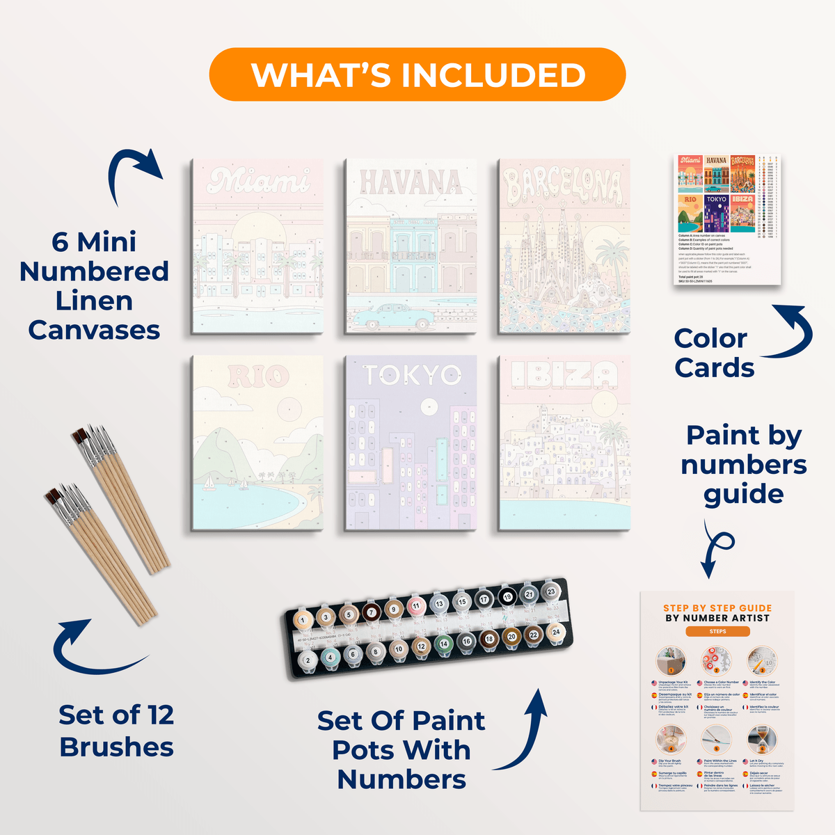Paradise Passport - Number Artist Paint by Numbers Kits