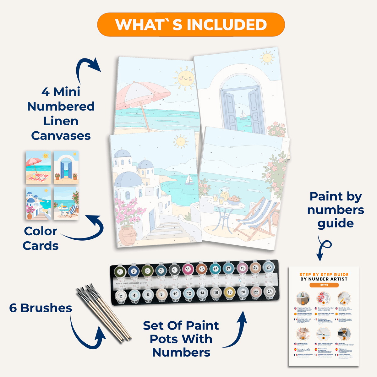 Island Ease - Number Artist Paint by Numbers Kits