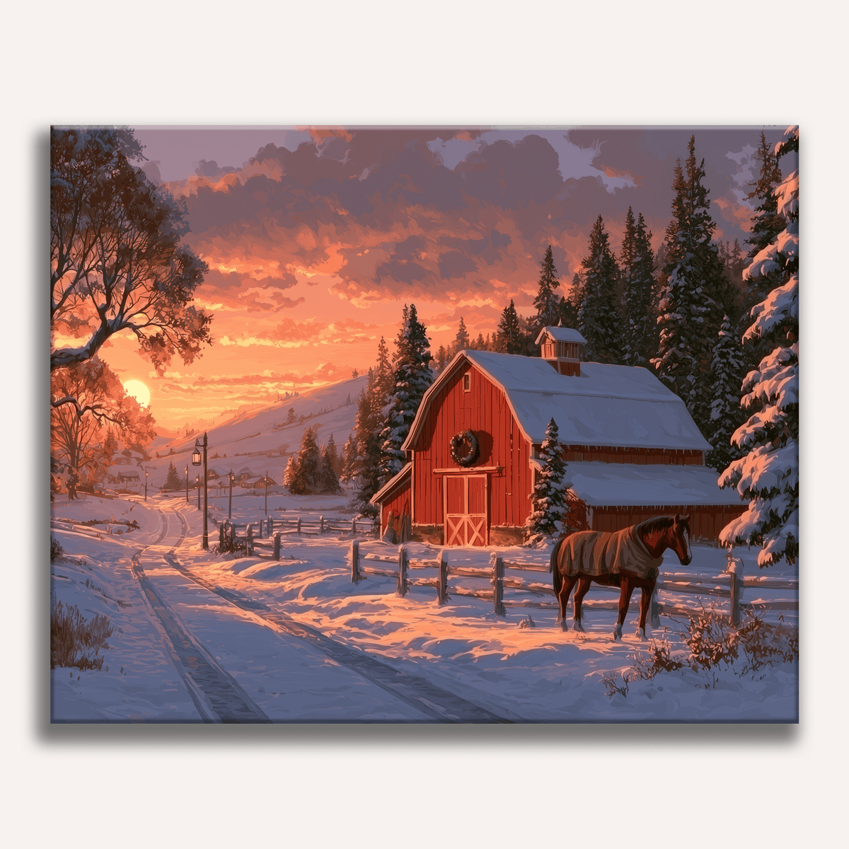Winter Farm Life - Number Artist Paint by Numbers Kits