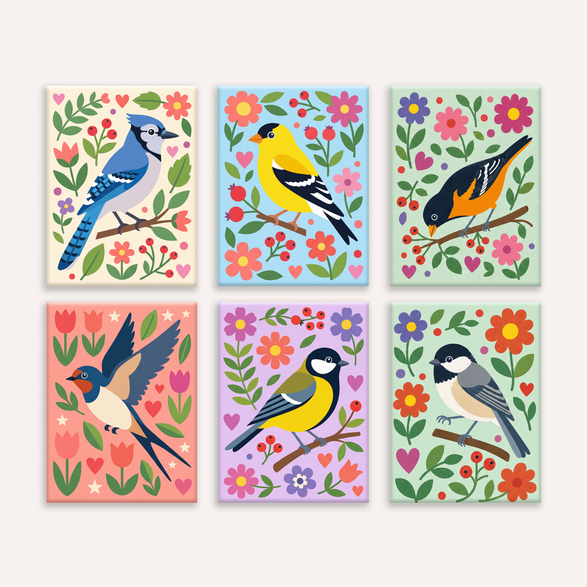 Folk Art Songbirds Vol. 2 - Number Artist Paint by Numbers Kits