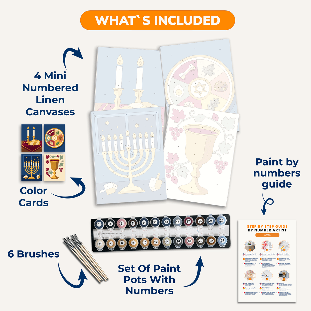 Jewish Traditions - Number Artist Paint by Numbers Kits