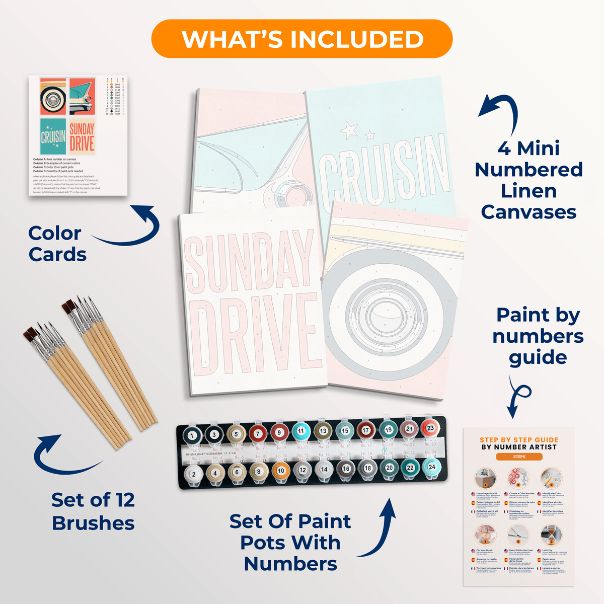 Sunday Cruisin - Number Artist Paint by Numbers Kits