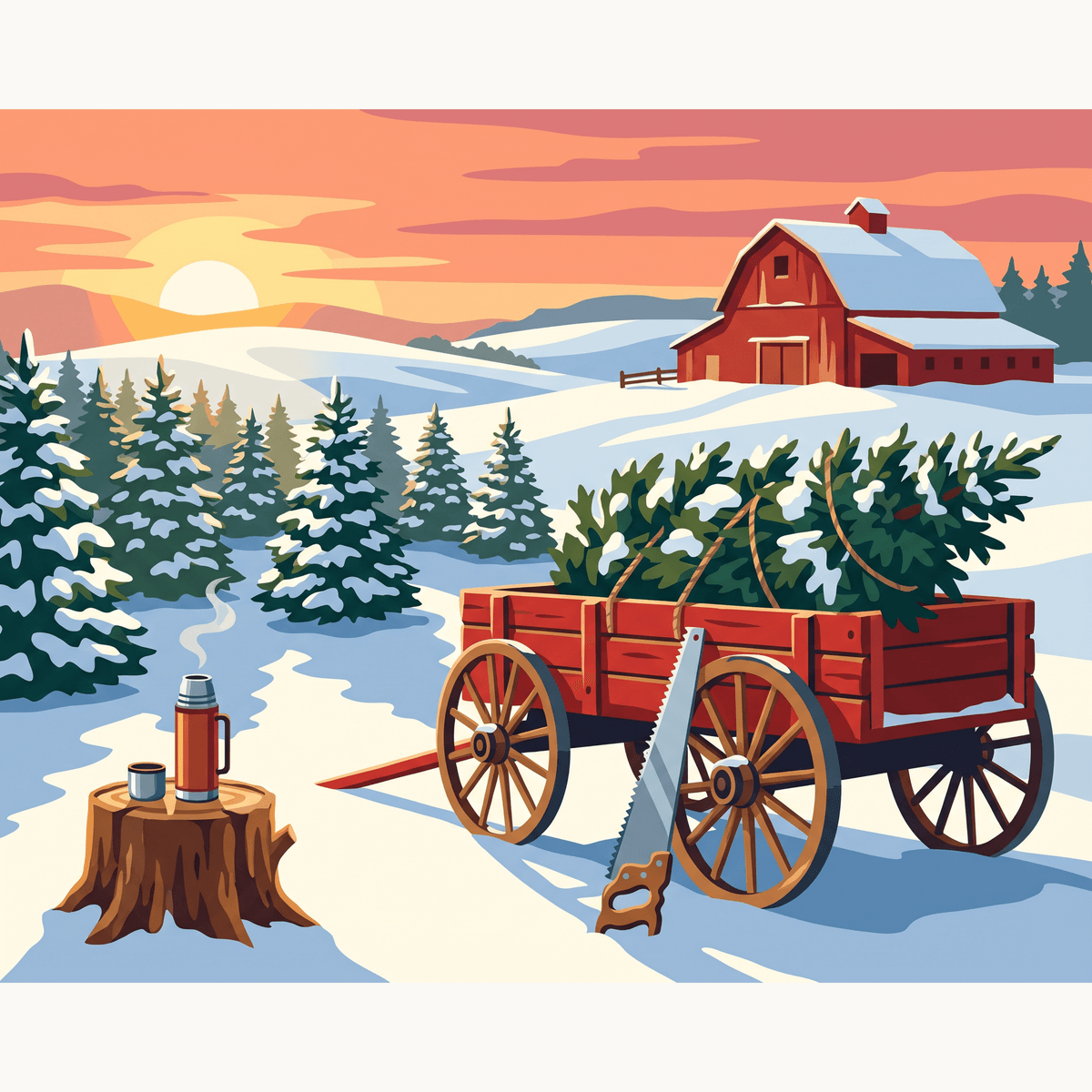 Picking Our Tree - Number Artist Paint by Numbers Kits