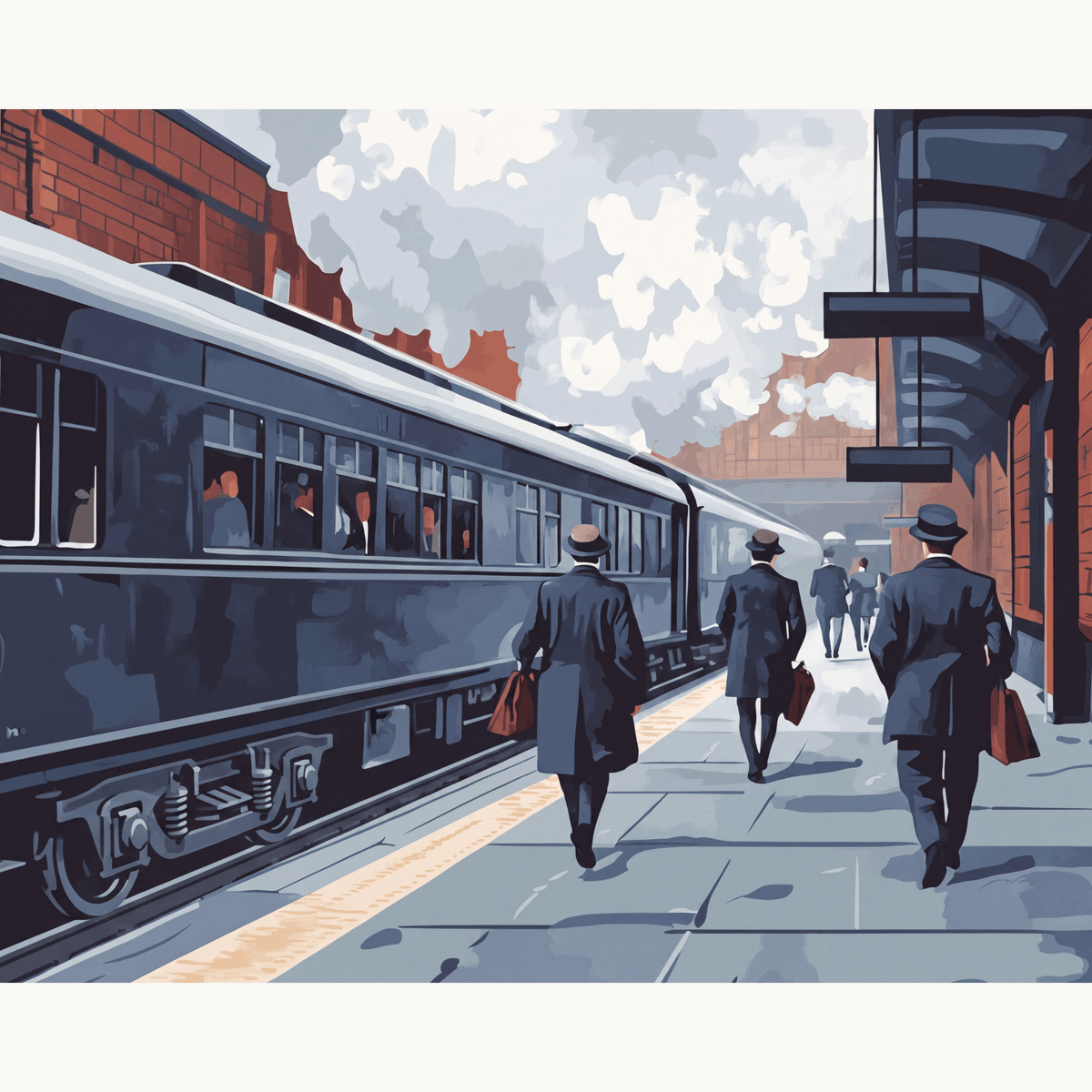 Old Train Station - Number Artist Paint by Numbers Kits