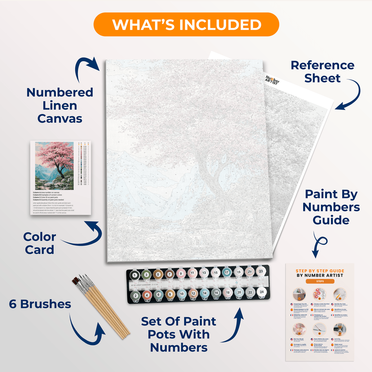 Sakura Stream - Number Artist Paint by Numbers Kits