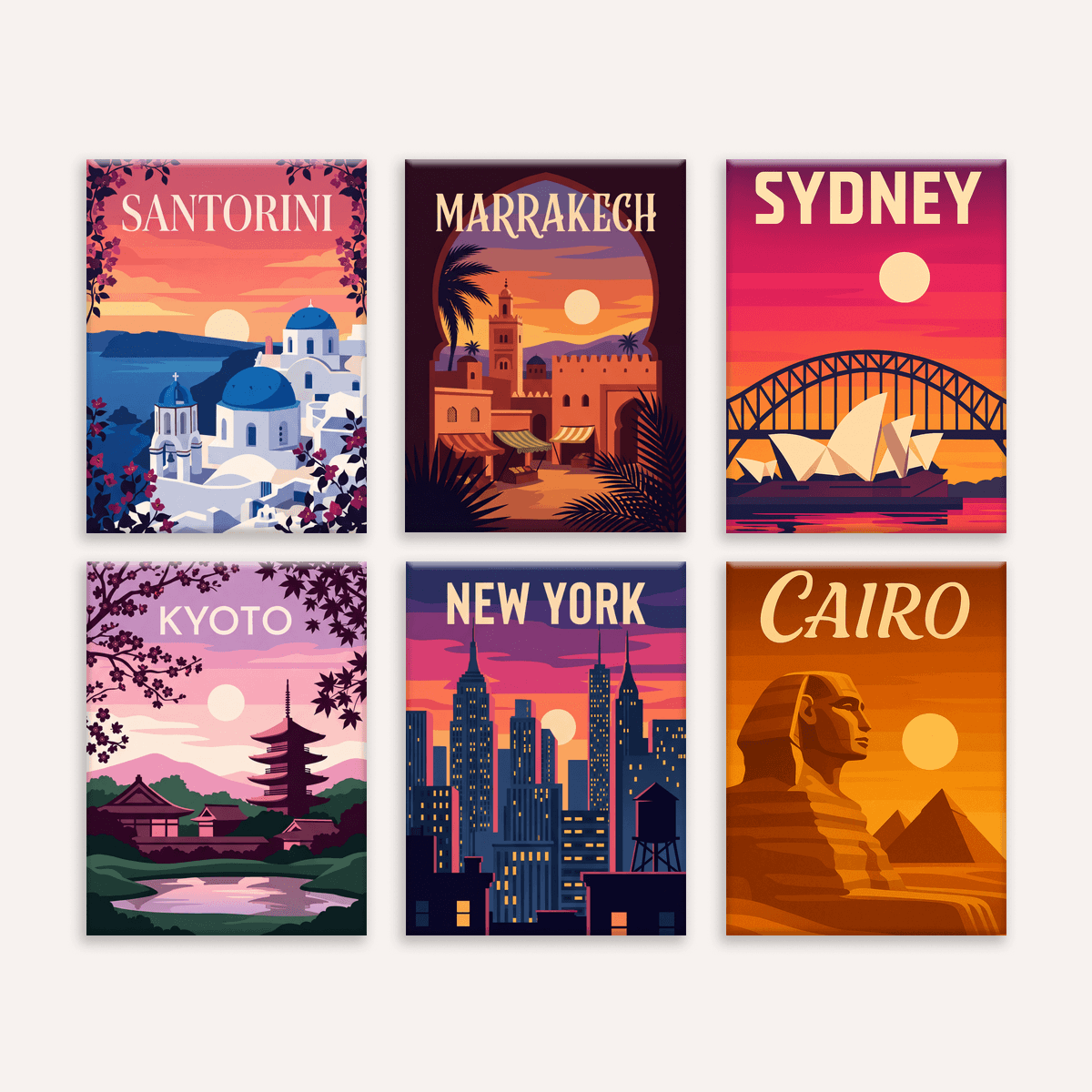Passport Sunsets - Number Artist Paint by Numbers Kits