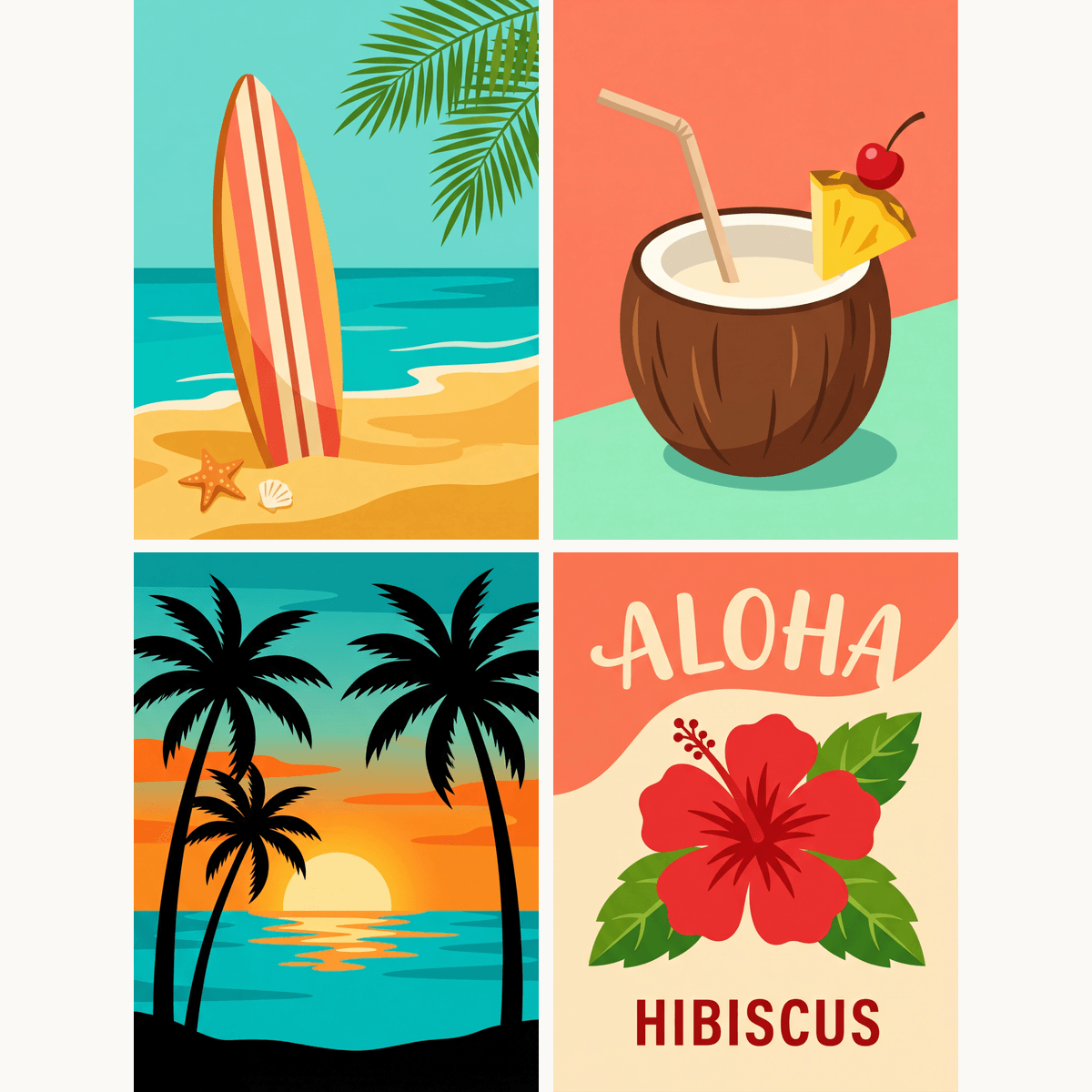 Aloha Vibes - Number Artist Paint by Numbers Kits