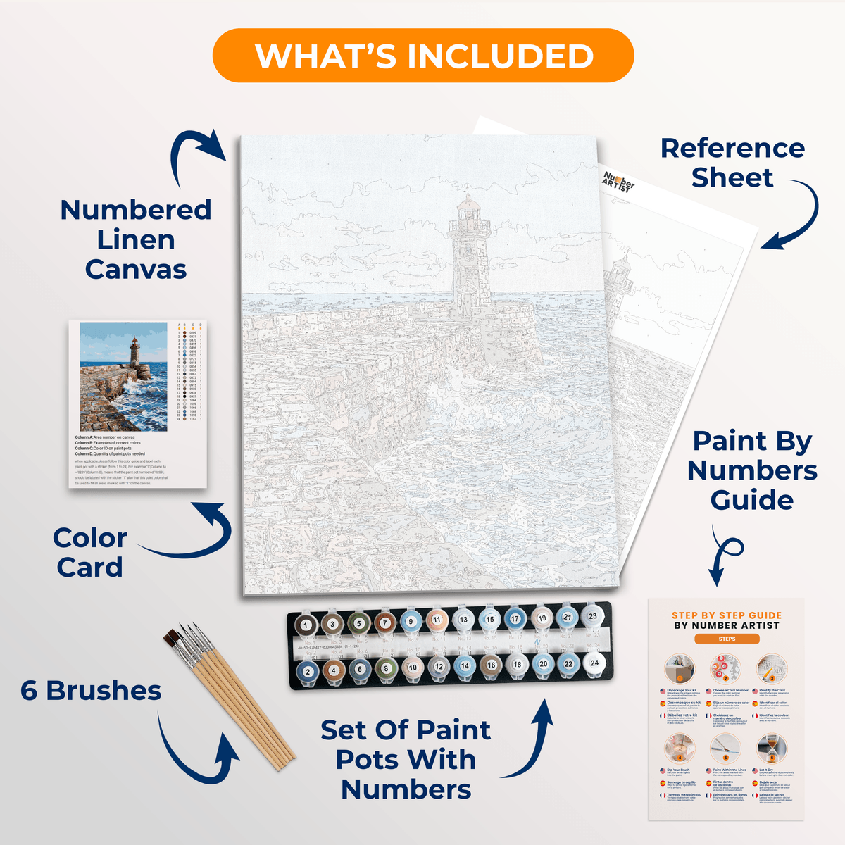 Lighthouse Pier - Number Artist Paint by Numbers Kits