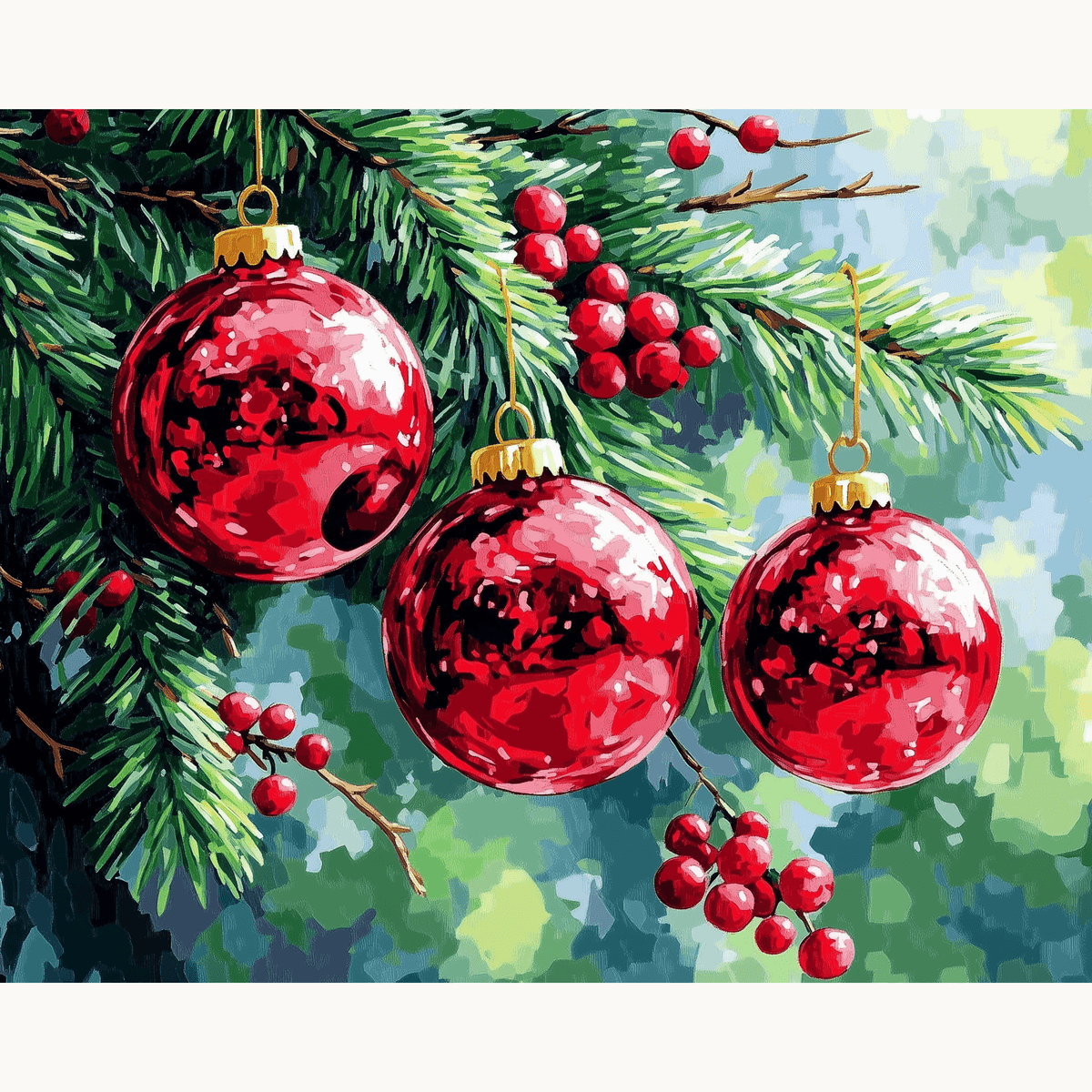 Three Baubles - Number Artist Paint by Numbers Kits