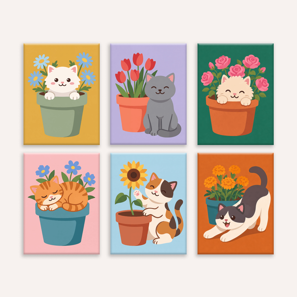 Kitty Garden - Number Artist Paint by Numbers Kits