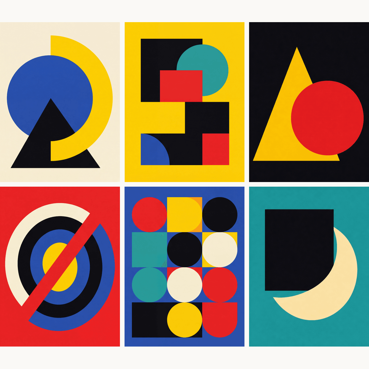 Bauhaus Geometry - Number Artist Paint by Numbers Kits