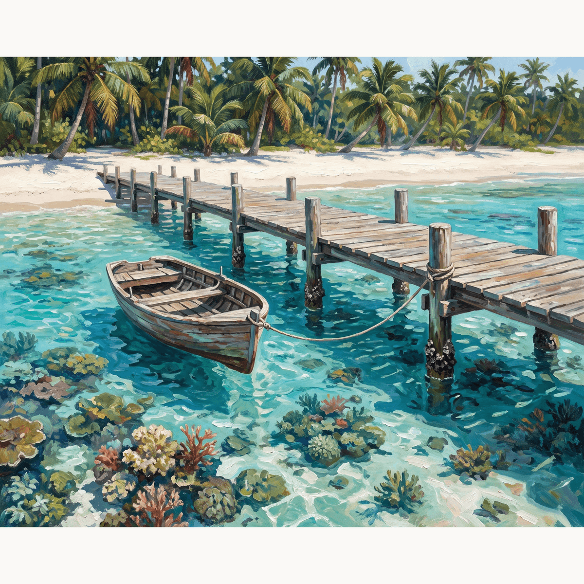 Lagoon Pier Bliss - Number Artist Paint by Numbers Kits