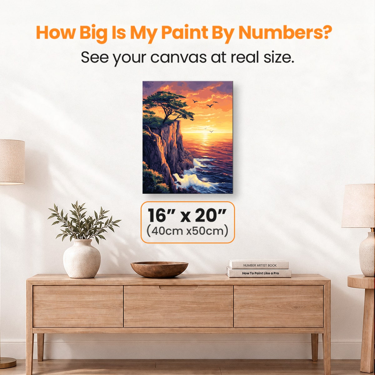 Cliff Sunset - Number Artist Paint by Numbers Kits