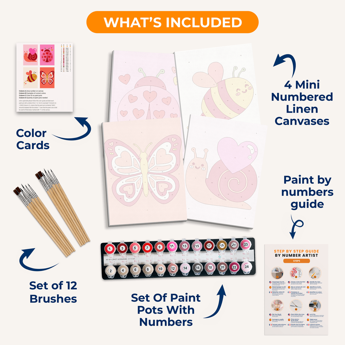 Lovely Critters - Number Artist Paint by Numbers Kits