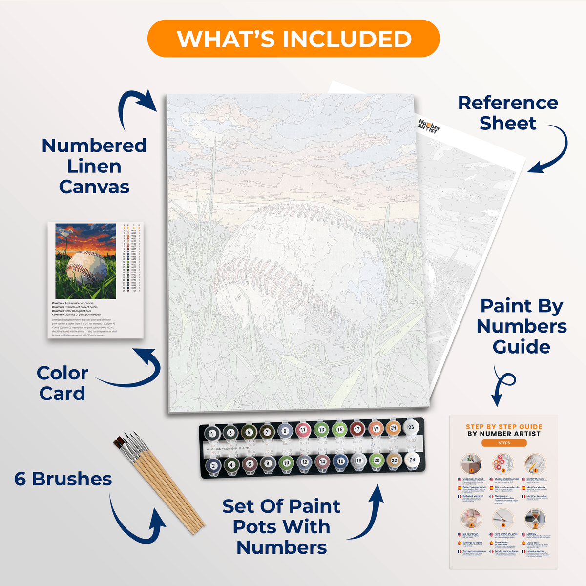 Baseball Sunset - Number Artist Paint by Numbers Kits