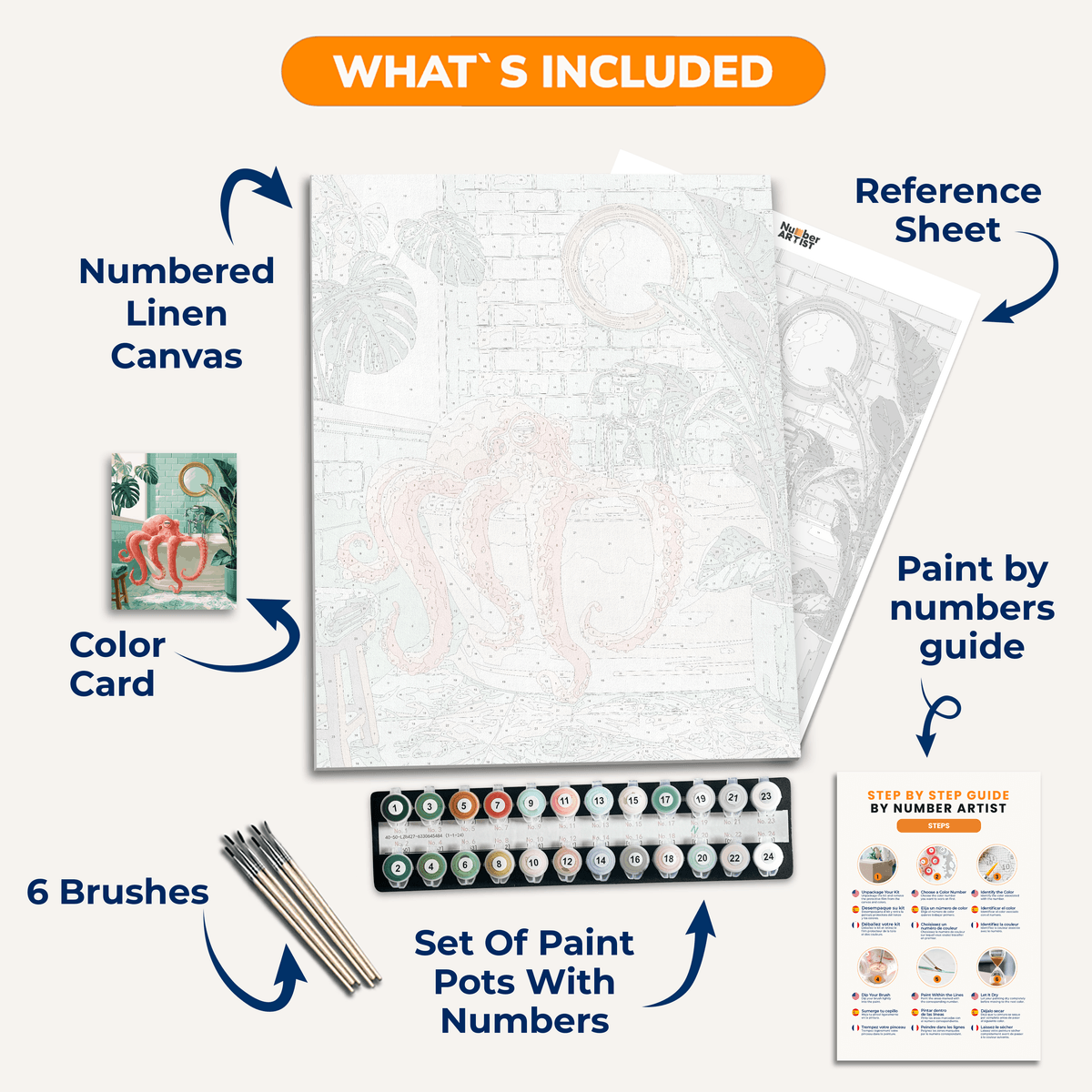 Bathing Tentacles - Number Artist Paint by Numbers Kits