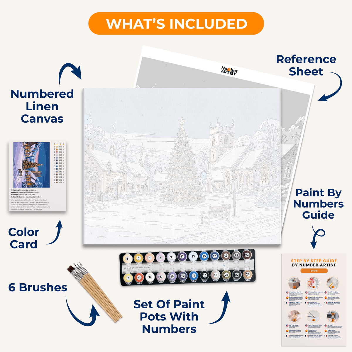 Village Green Glow - Number Artist Paint by Numbers Kits