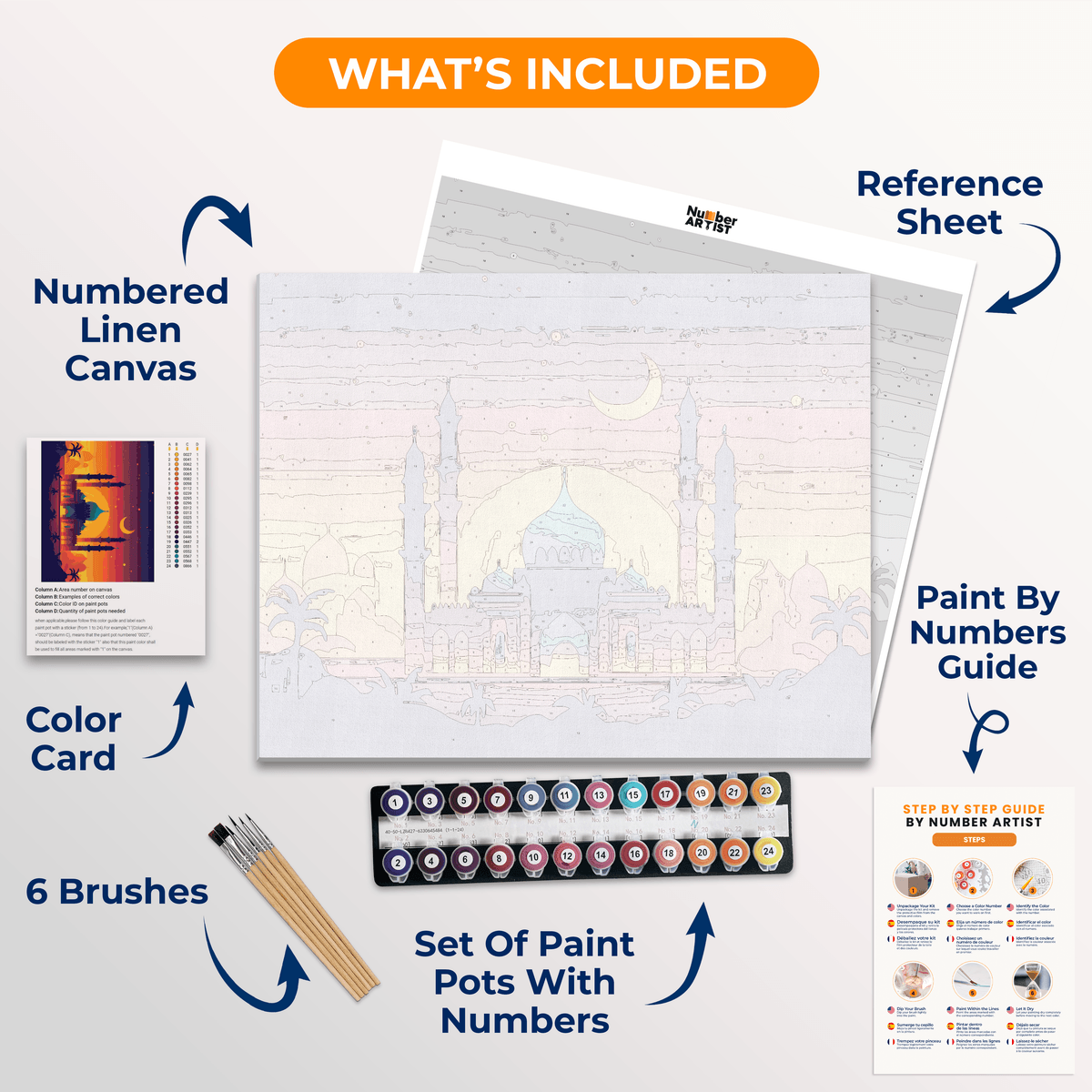Magnificent Mosque - Number Artist Paint by Numbers Kits