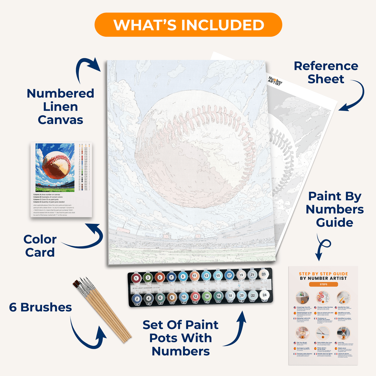 Baseball Air Time - Number Artist Paint by Numbers Kits