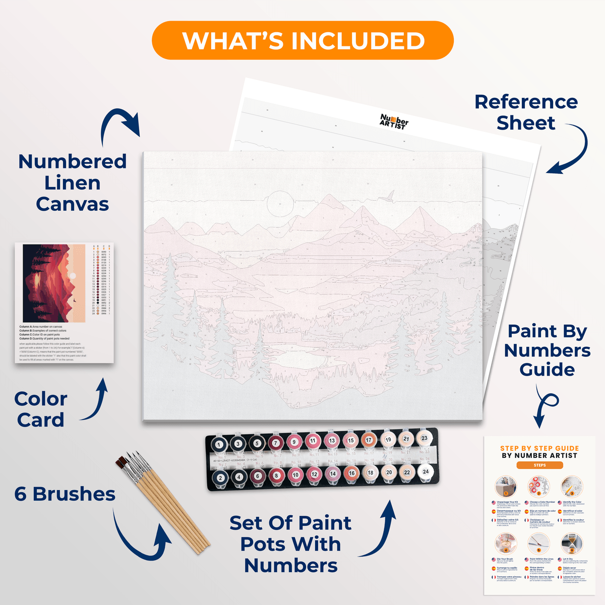 Red Sky Valley - Number Artist Paint by Numbers Kits