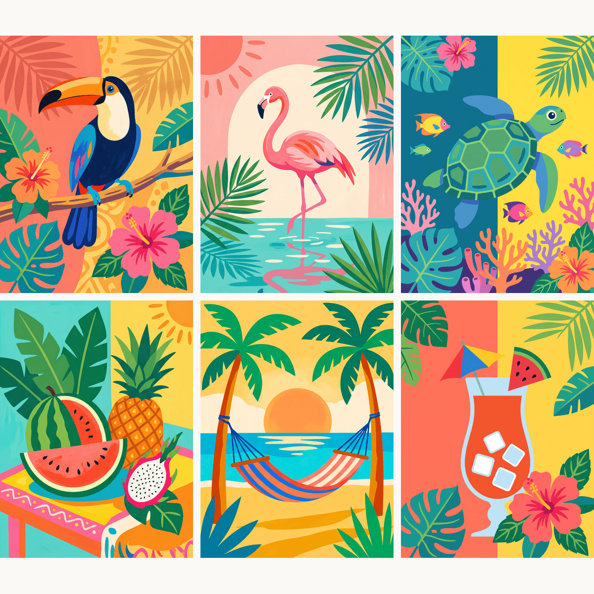 Tropical Paradise - Number Artist Paint by Numbers Kits