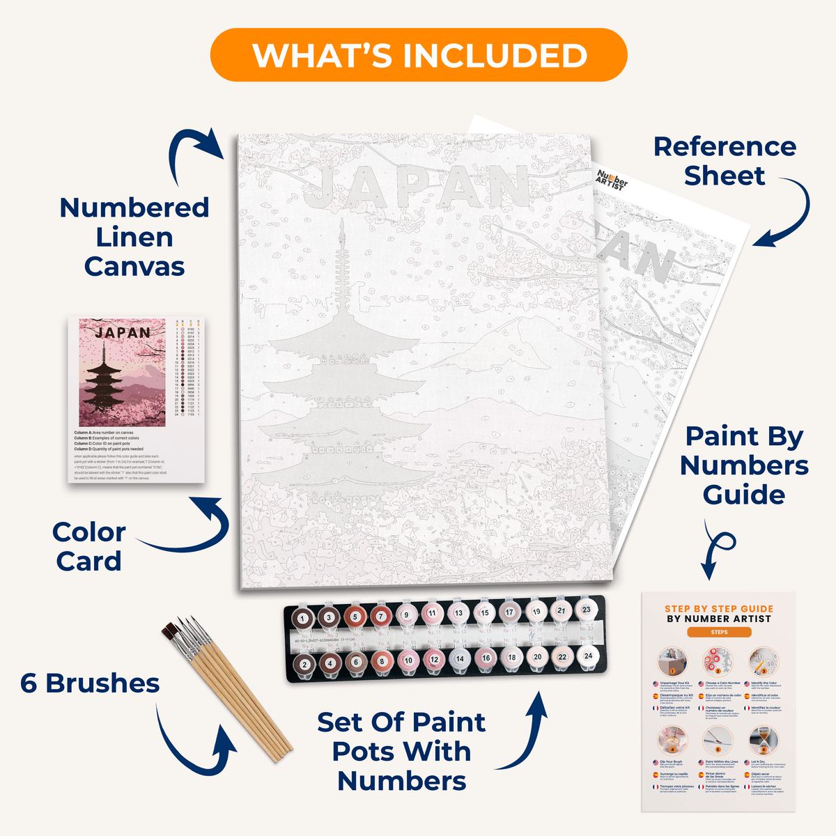 Japan - Number Artist Paint by Numbers Kits
