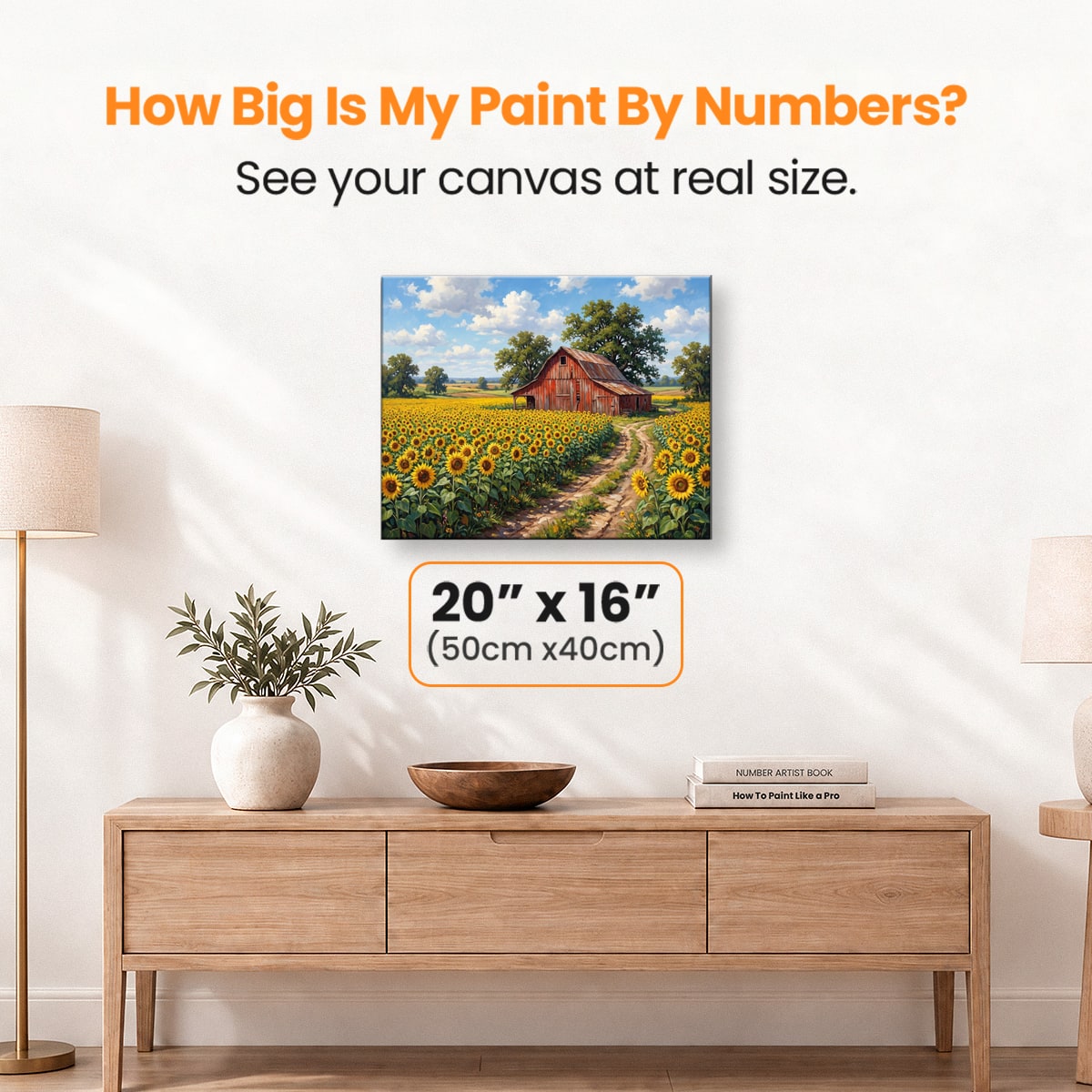 Sunflower Barn - Number Artist Paint by Numbers Kits