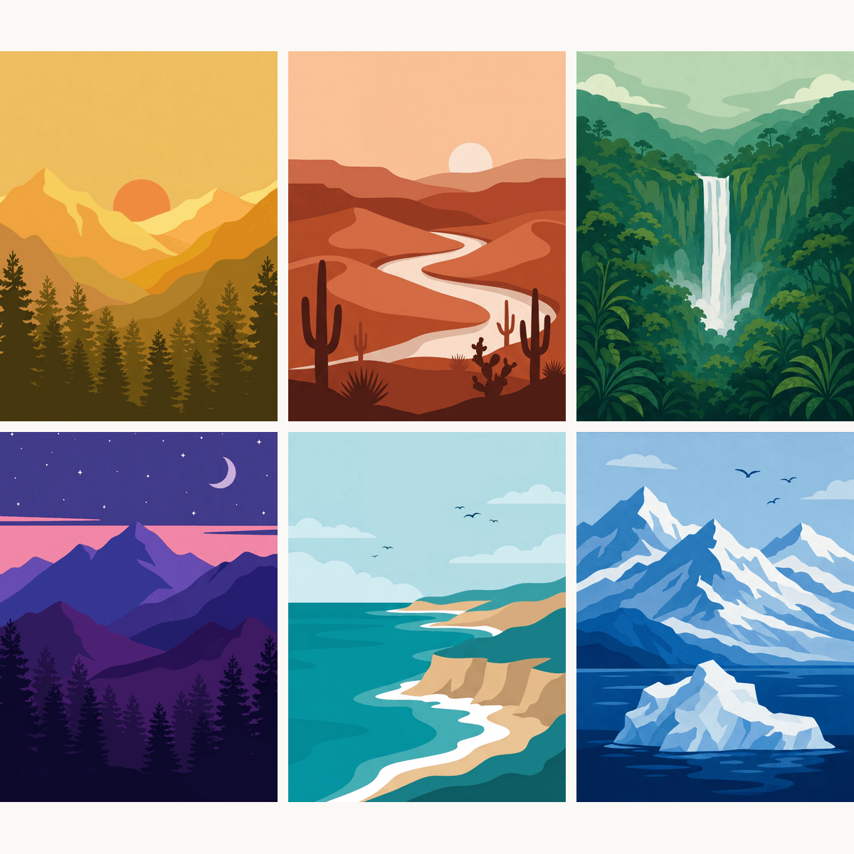 Wild Landscapes - Number Artist Paint by Numbers Kits