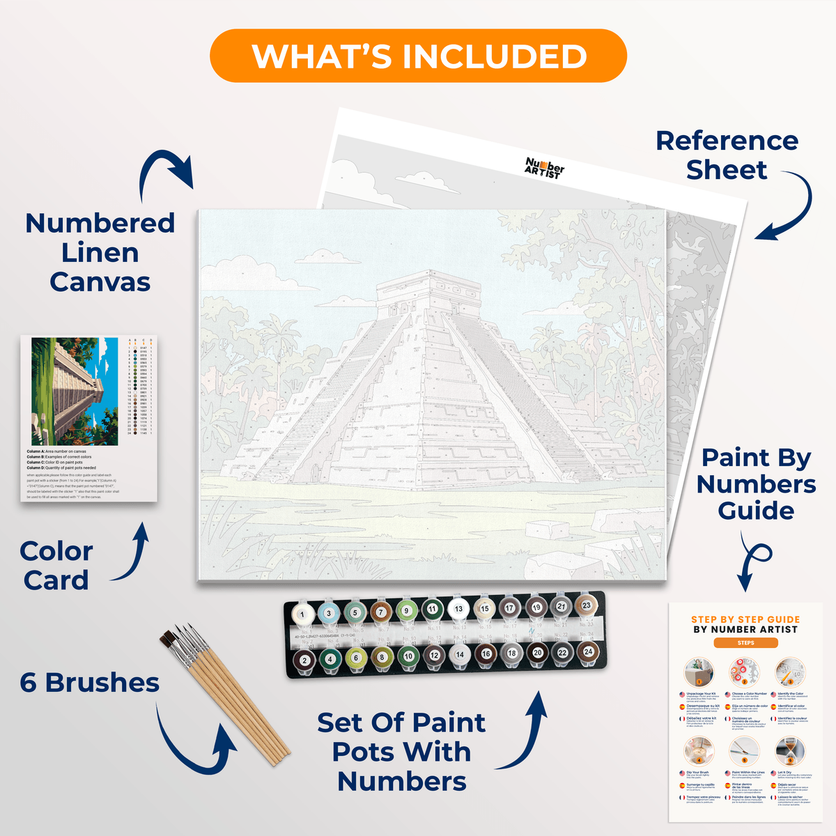 Chichen Itza Mystery - Number Artist Paint by Numbers Kits